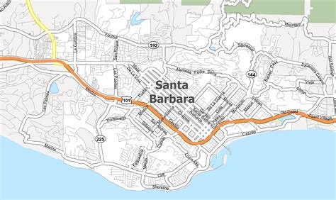 Map of Santa Barbara in California